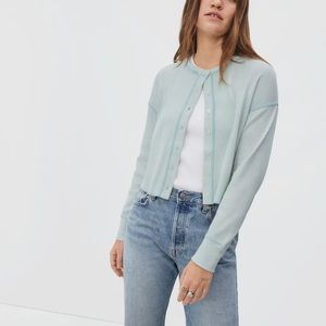 Everlane the organic cotton waffle cardigan, size small
